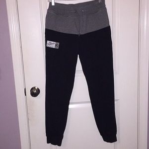 Sweatpants : brand is The Hundreds